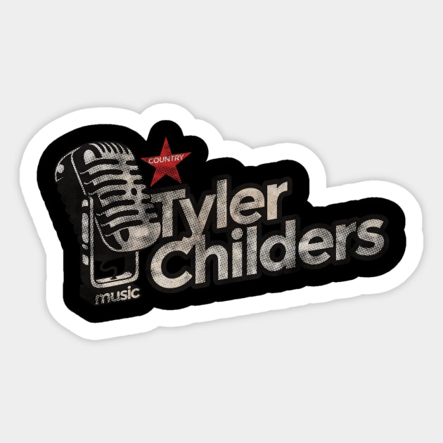 Tyler Childers - Vintage Microphone Sticker by G-THE BOX